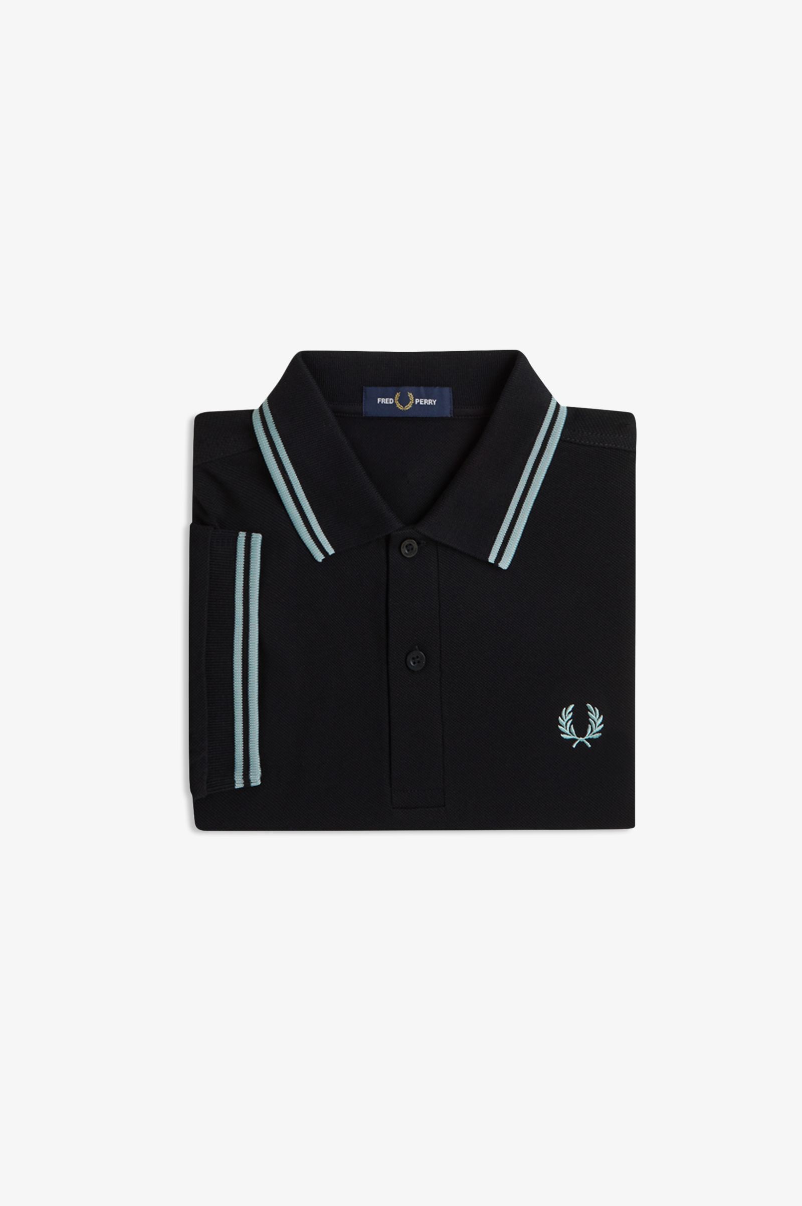 Fred Perry Shirt M3600 in Black/Silver Blue 