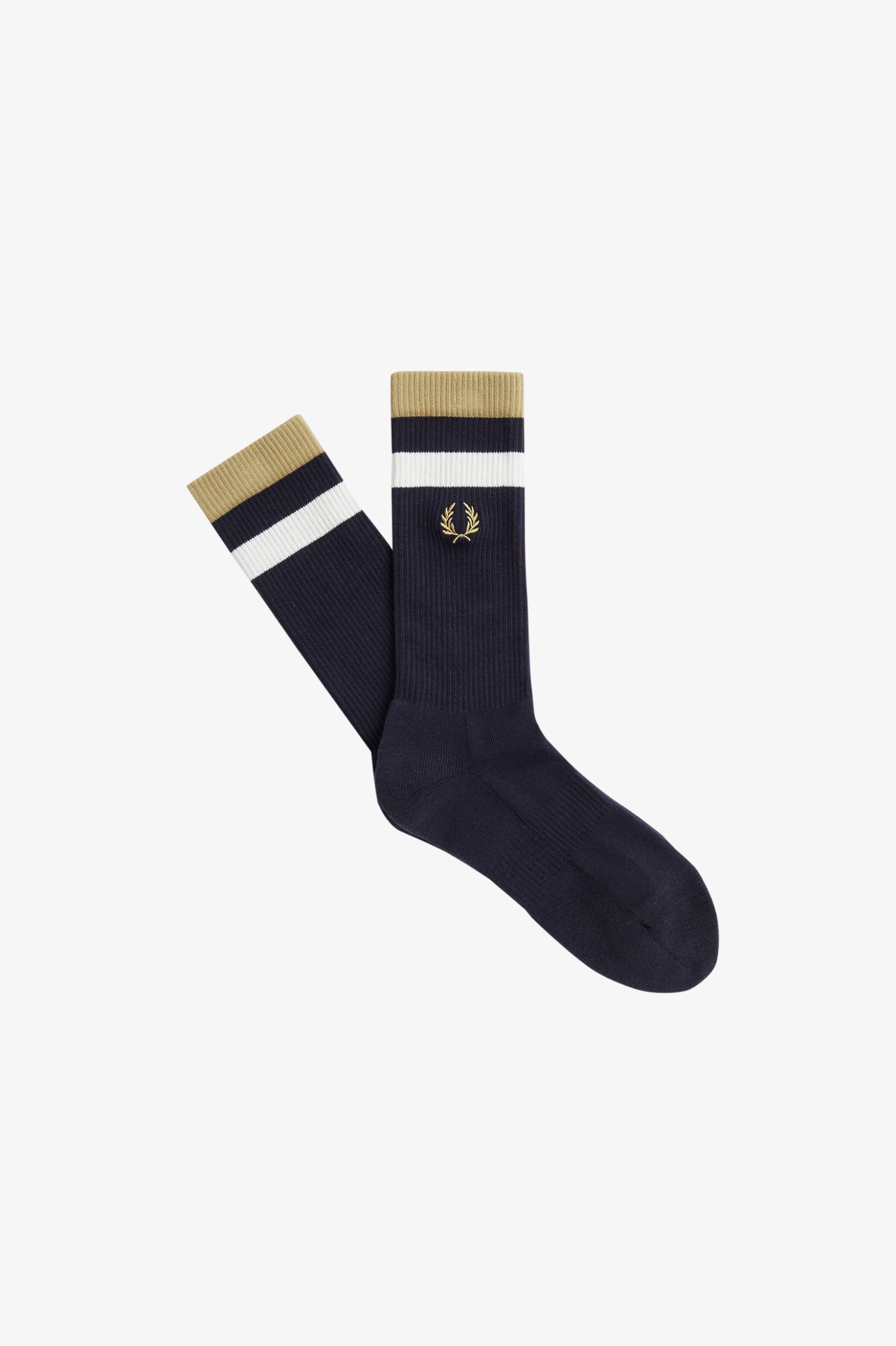 Fred Perry Bold Tipped Towelling Sock in Navy