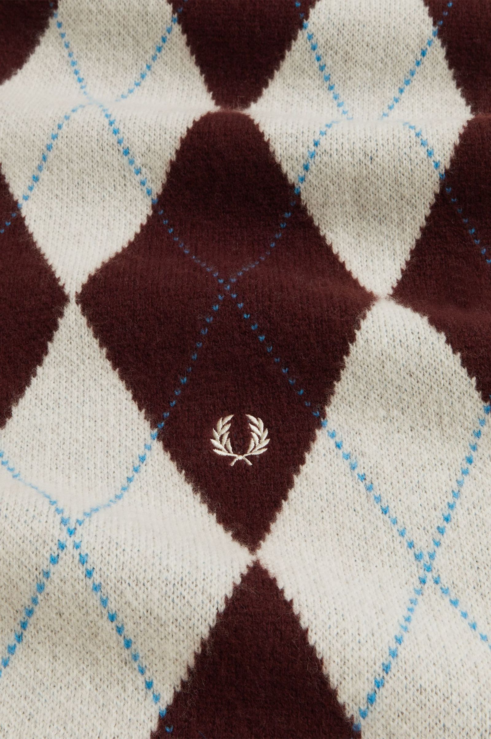 Fred Perry Brushed Argyle Scarf (Ecru)
