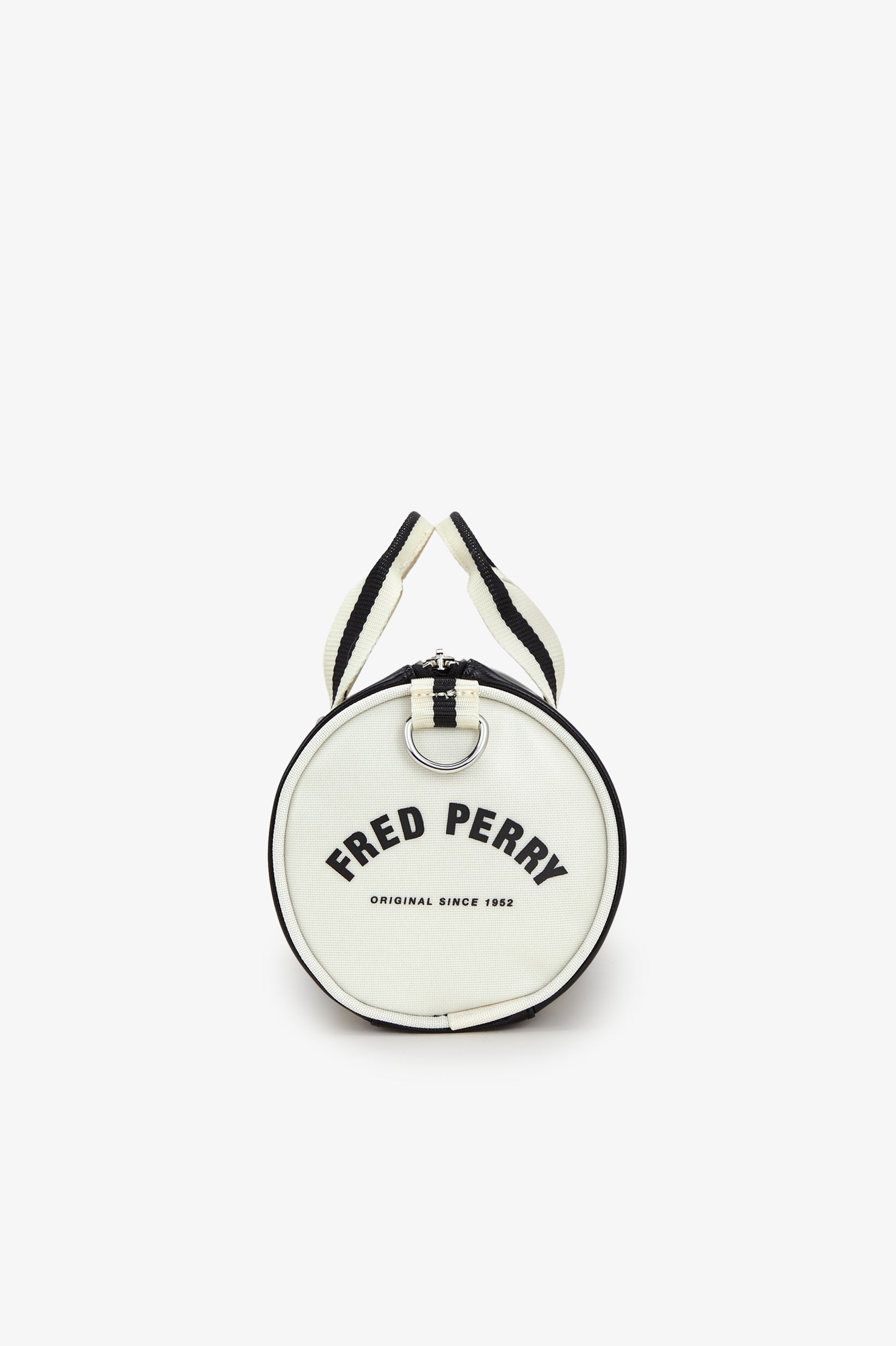 Fred Perry Classic Mini Barrel Bag in Black/Ecru