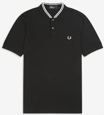 Fred Perry Shirt Bomber Collar Black-L