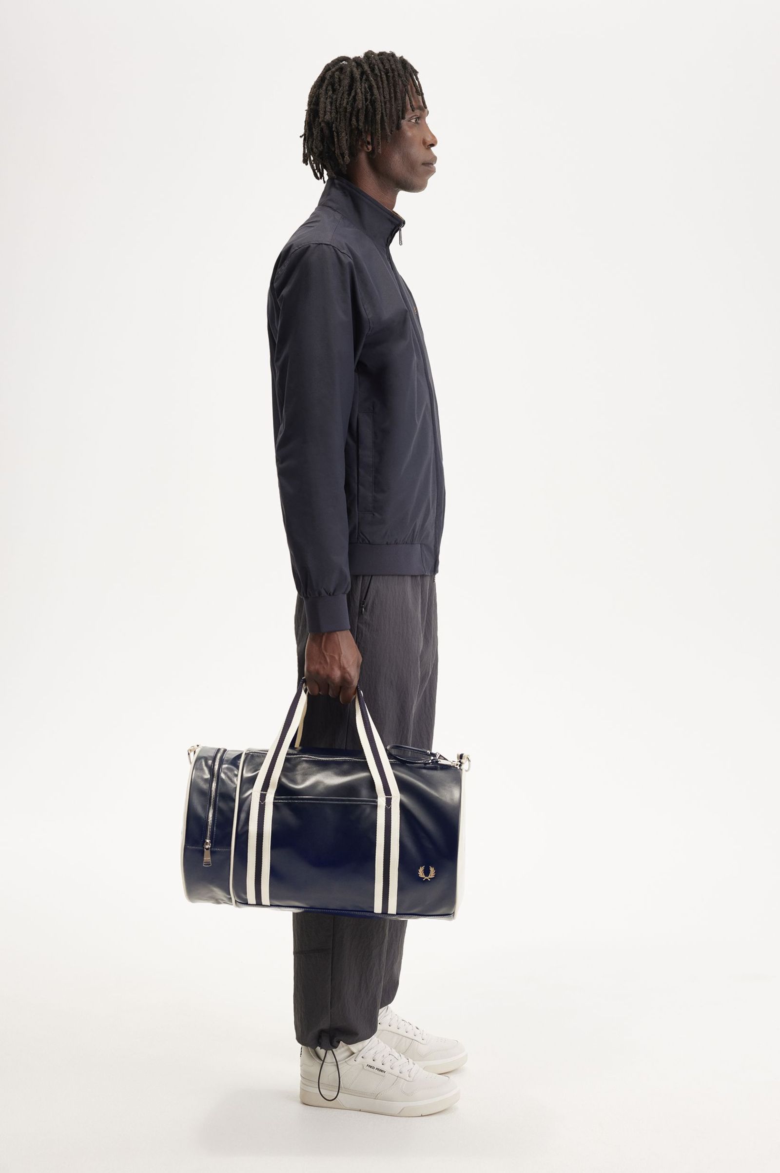 Fred Perry Classic Barrel Bag in Navy