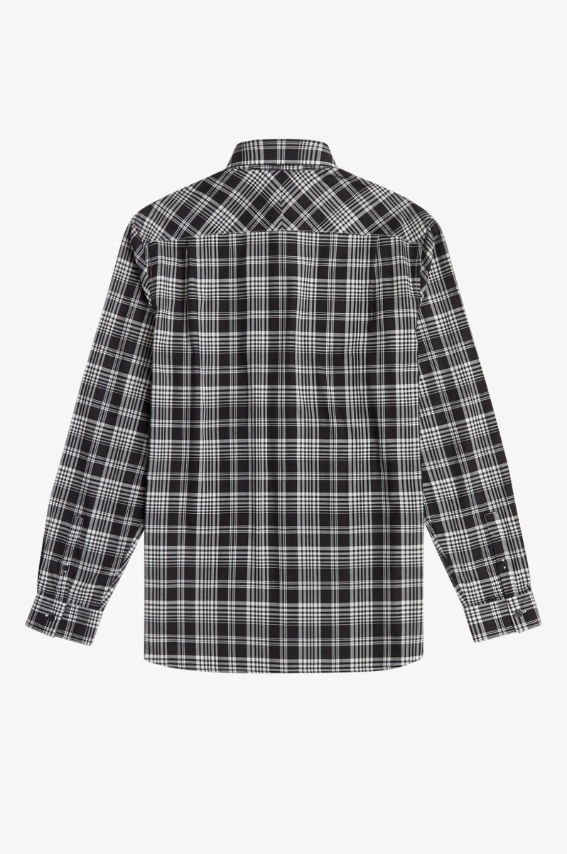 Fred Perry Hemd Monochrome Check Black M1554-L