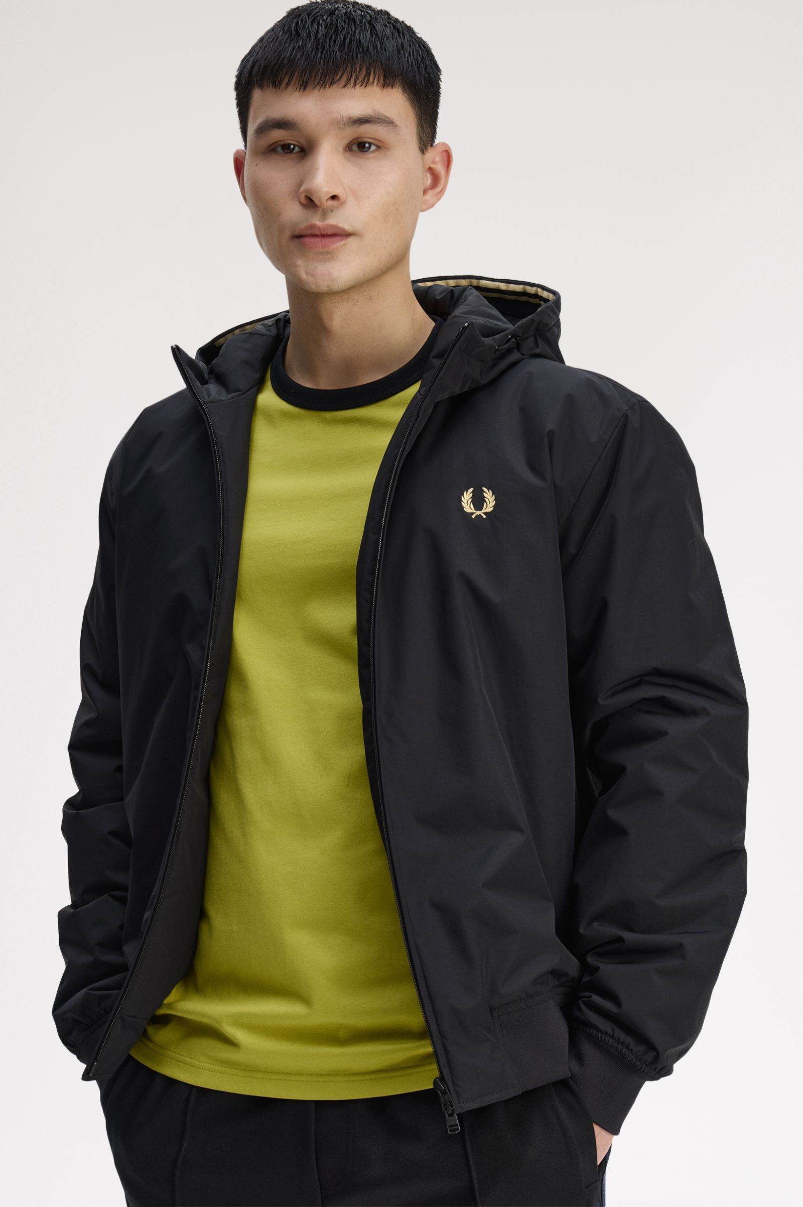 Fred Perry Hooded Brentham Jacket (Black)