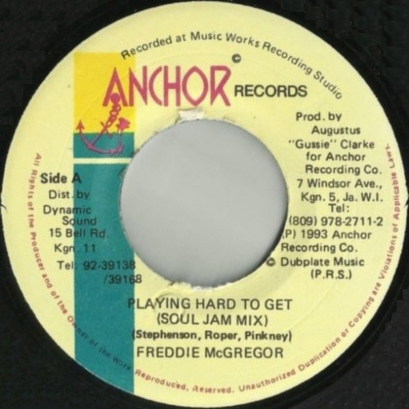 Freddy McGregor - Playing Hard To Get (Soul Jam Mix) / (Dance Hall Mix) (7")
