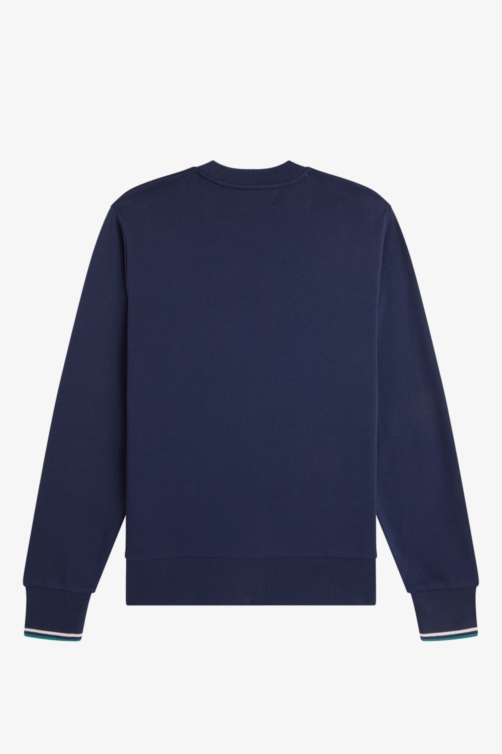 Fred Perry Crew Neck Sweatshirt (Tennis Blue/Snow White/Deep Mint) 
