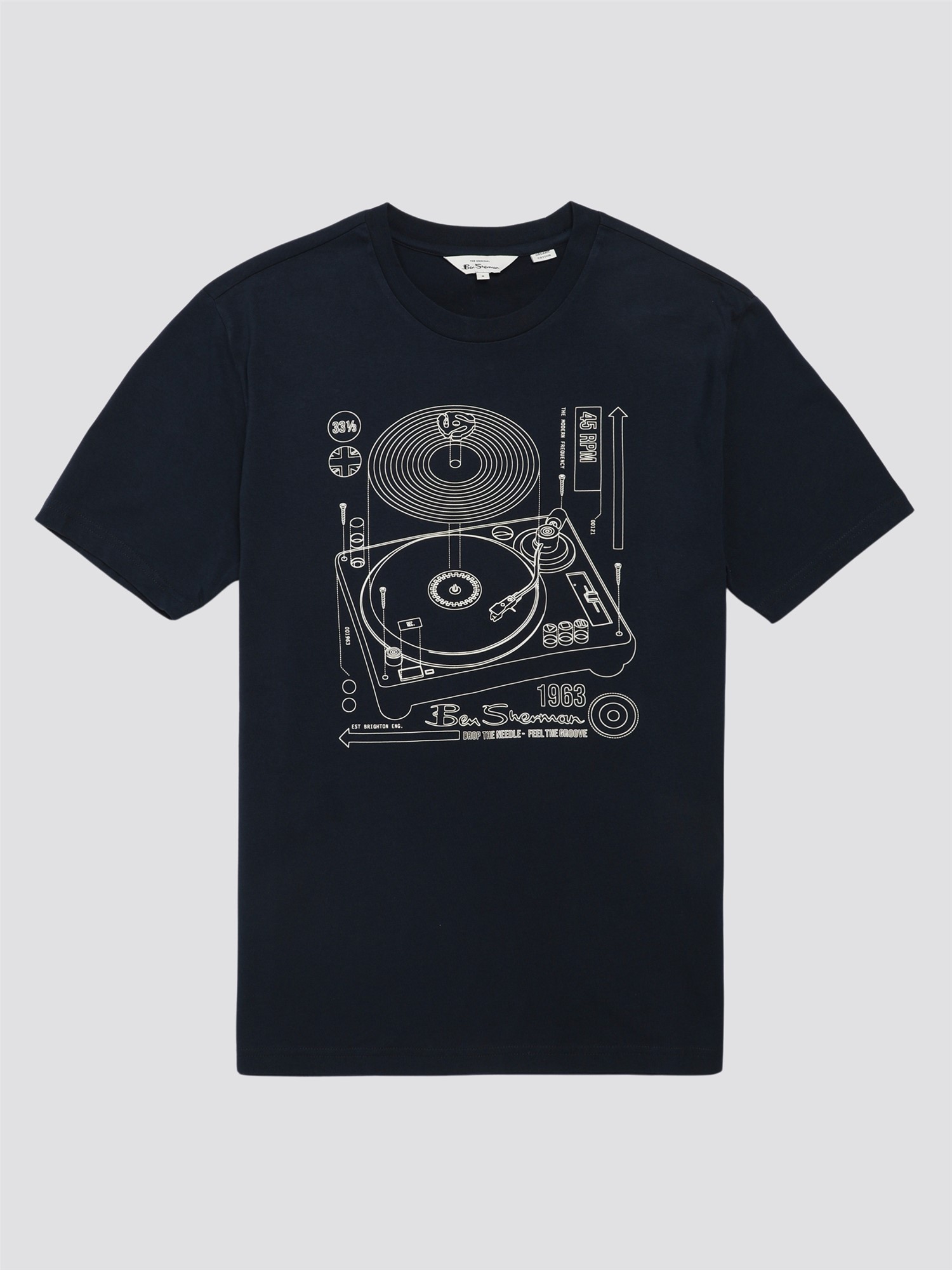 Ben Sherman Linear Record Player in Dark Navy 