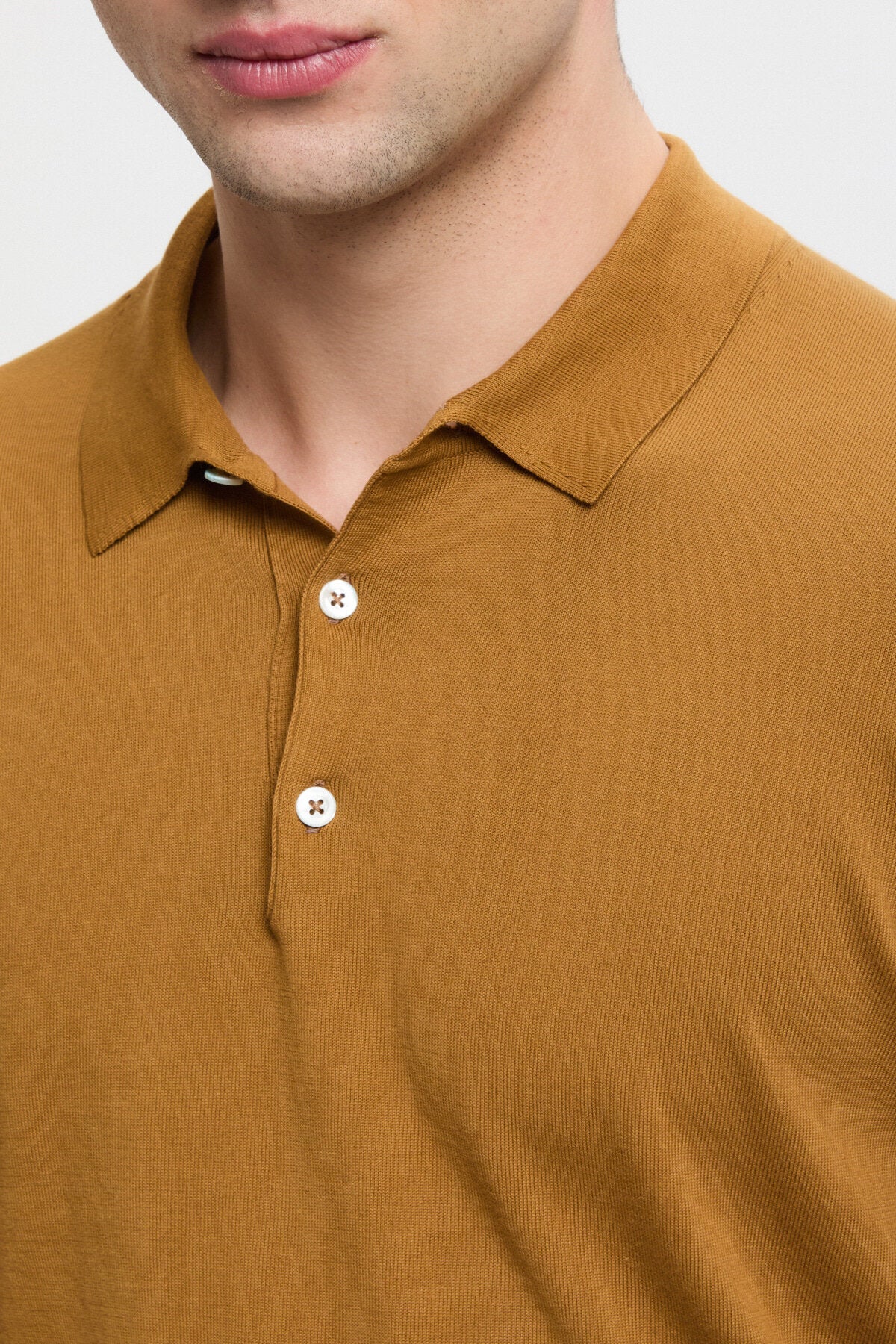  Baracuta Short Sleeve Polo Shirt in Tobacco 