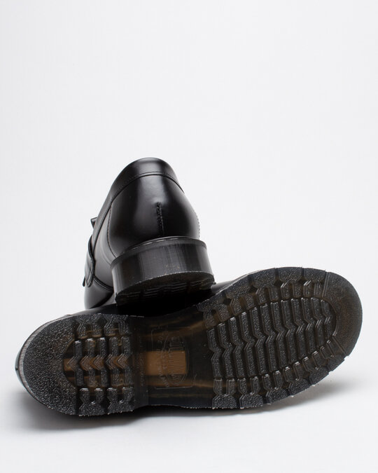 Solovair Tassel Loafer Fringe in Black Made in England