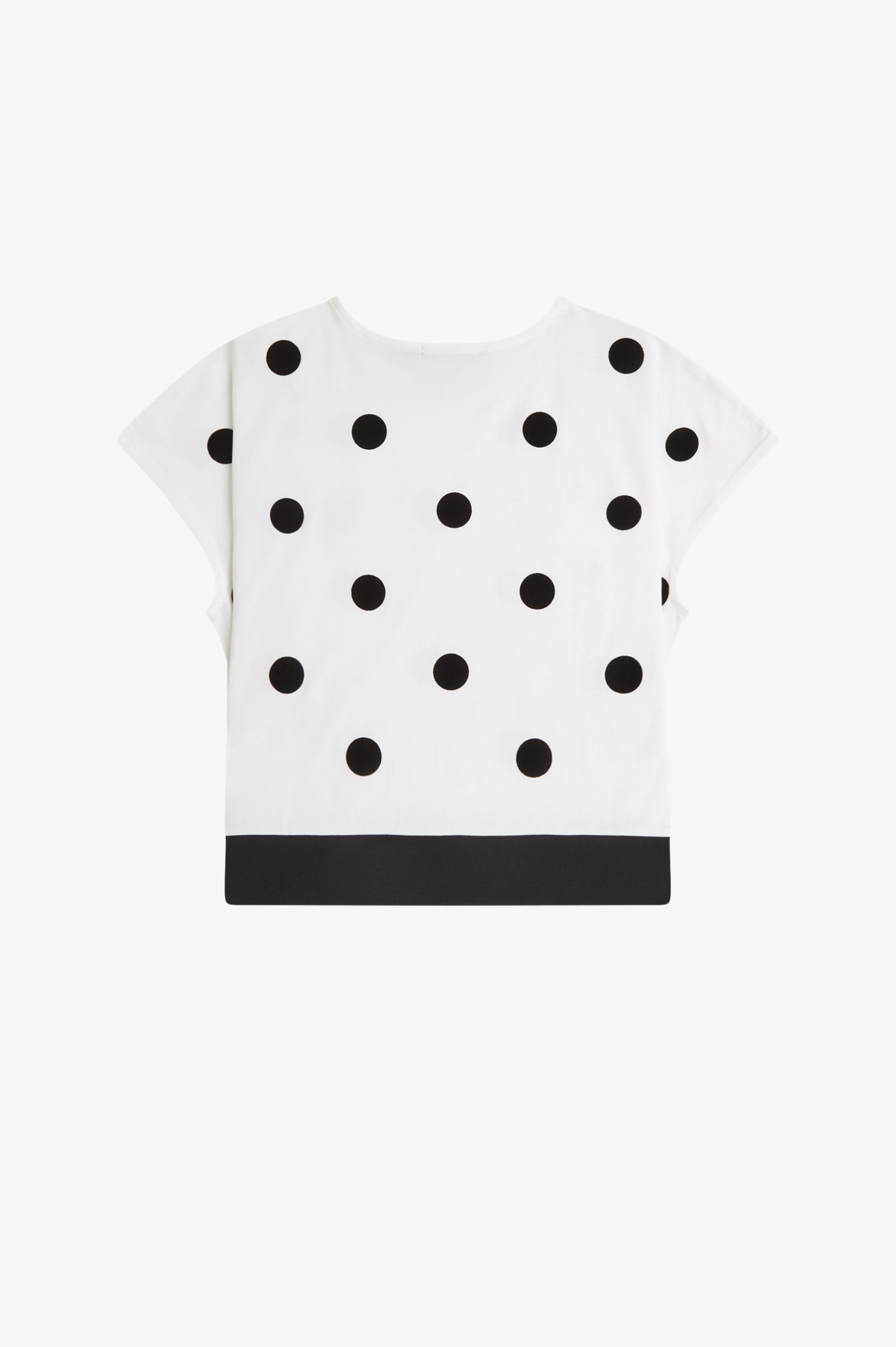 Fred Perry Amy Winehouse Flocked Polka Dot Top (Snow White)