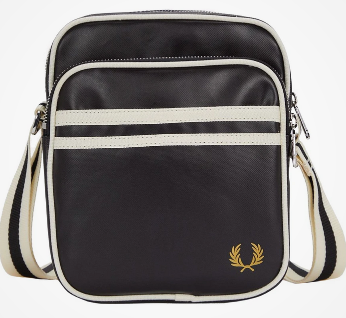 Fred Perry Classic Side Bag in Black/Ecru