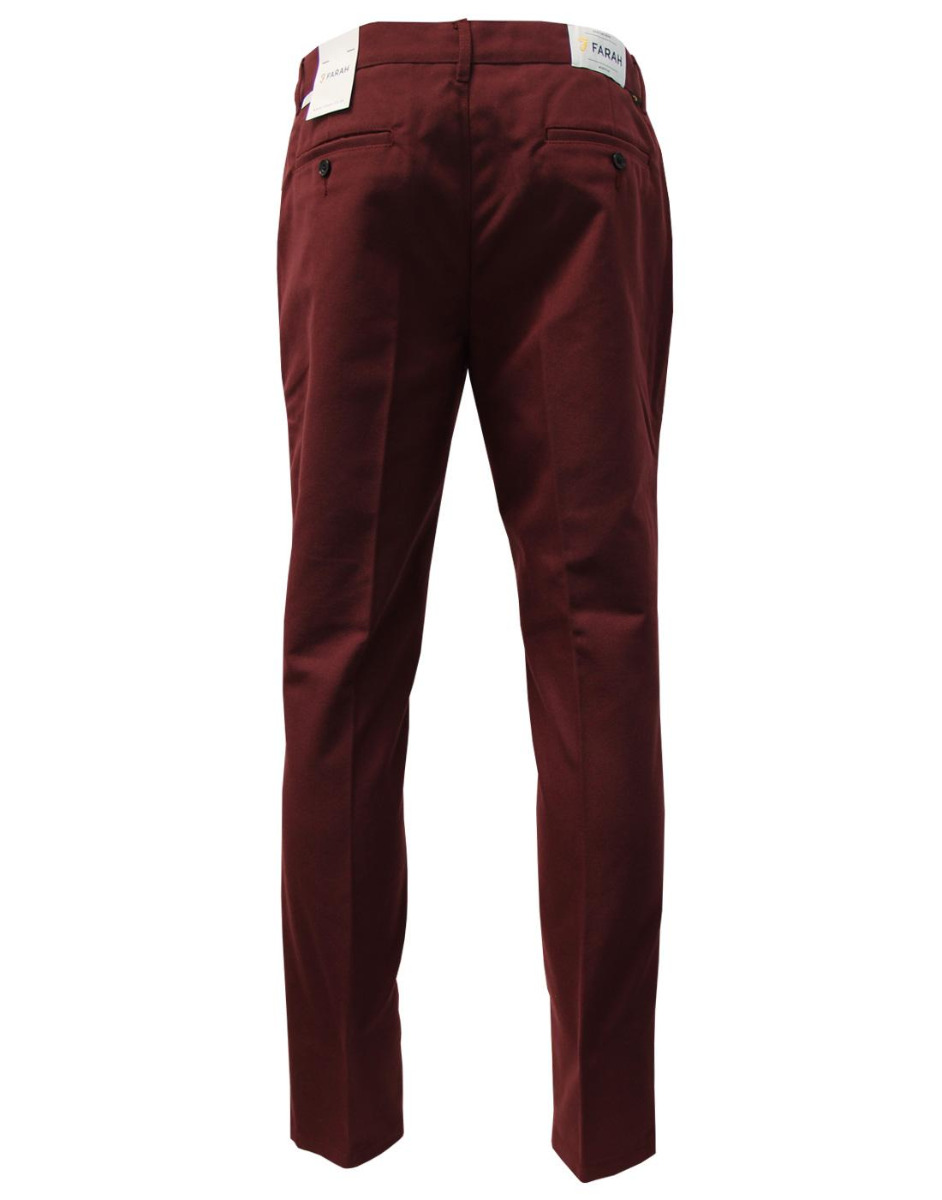 Farah Hose Stretch Cord Burnt Red-W32 L34