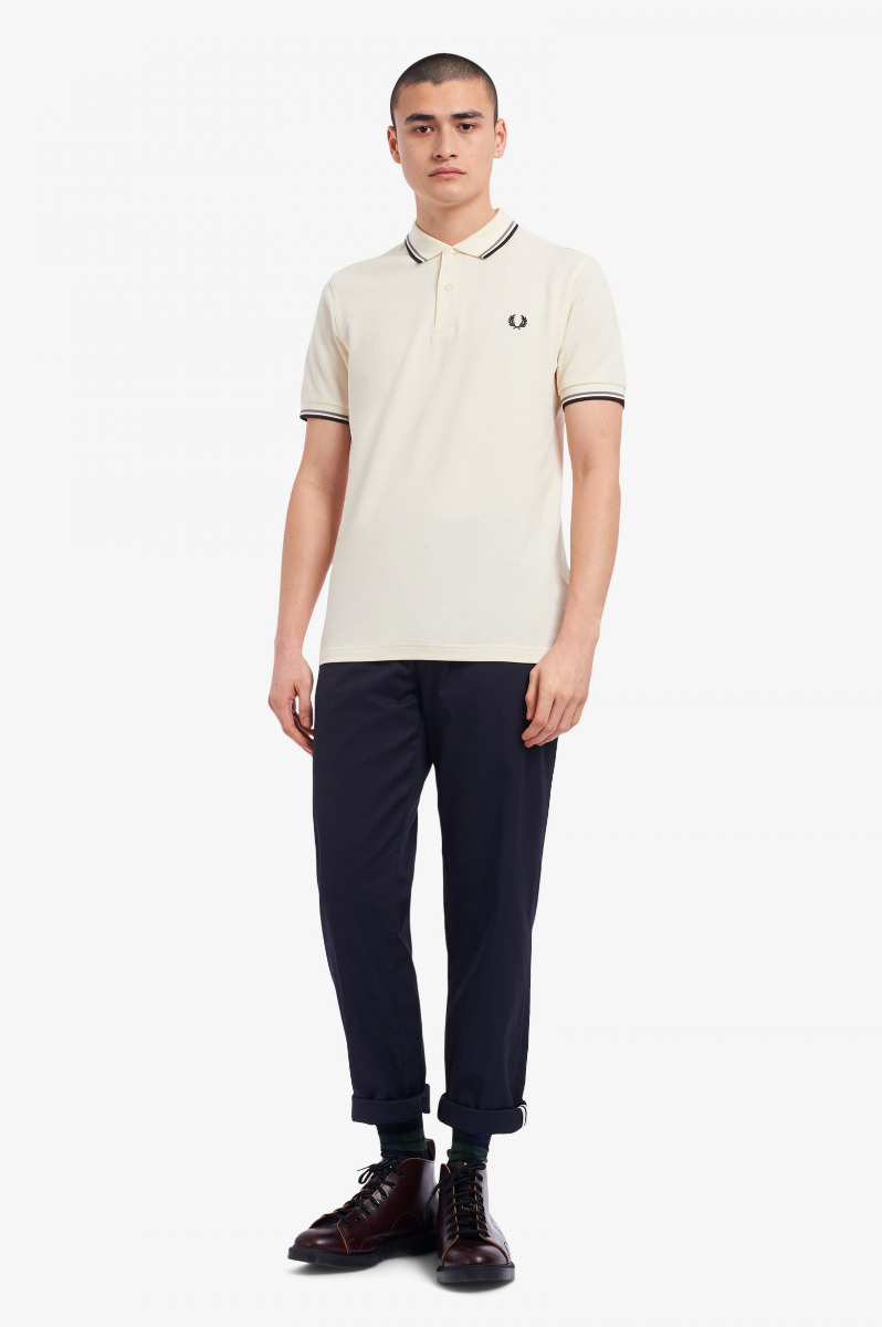 Fred Perry Twin Tipped Poloshirt Ecru-XL