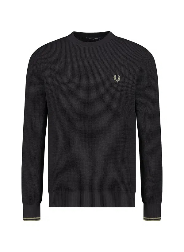 Fred Perry Waffle Stitch Jumper (Black)