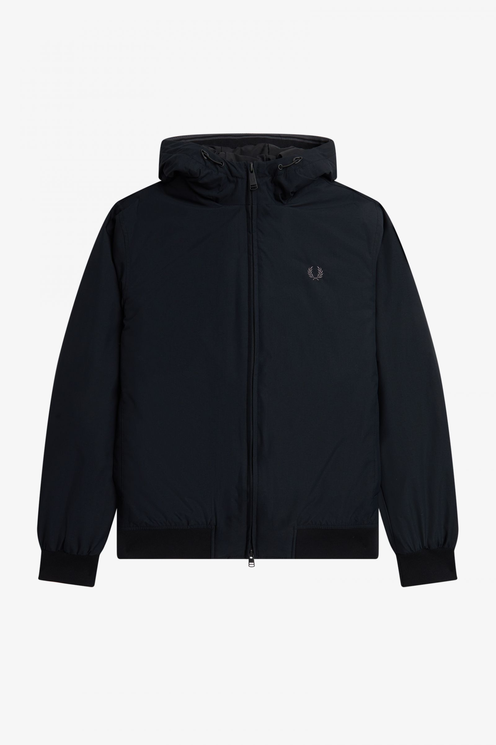 Fred Perry Padded Hooded Brentham Jacket in Black