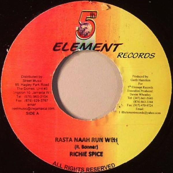 Richie Spice - Rasta Nah Run Weh / Version (7")