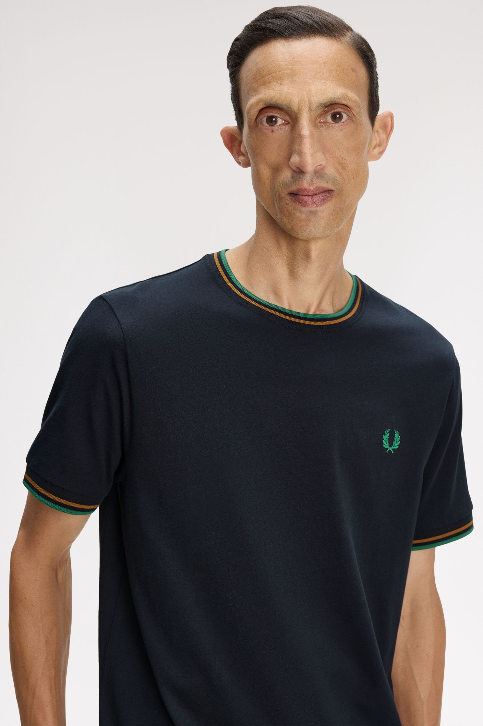 Fred Perry Twin Tipped T-Shirt (Navy/DRKCML/SPGR)
