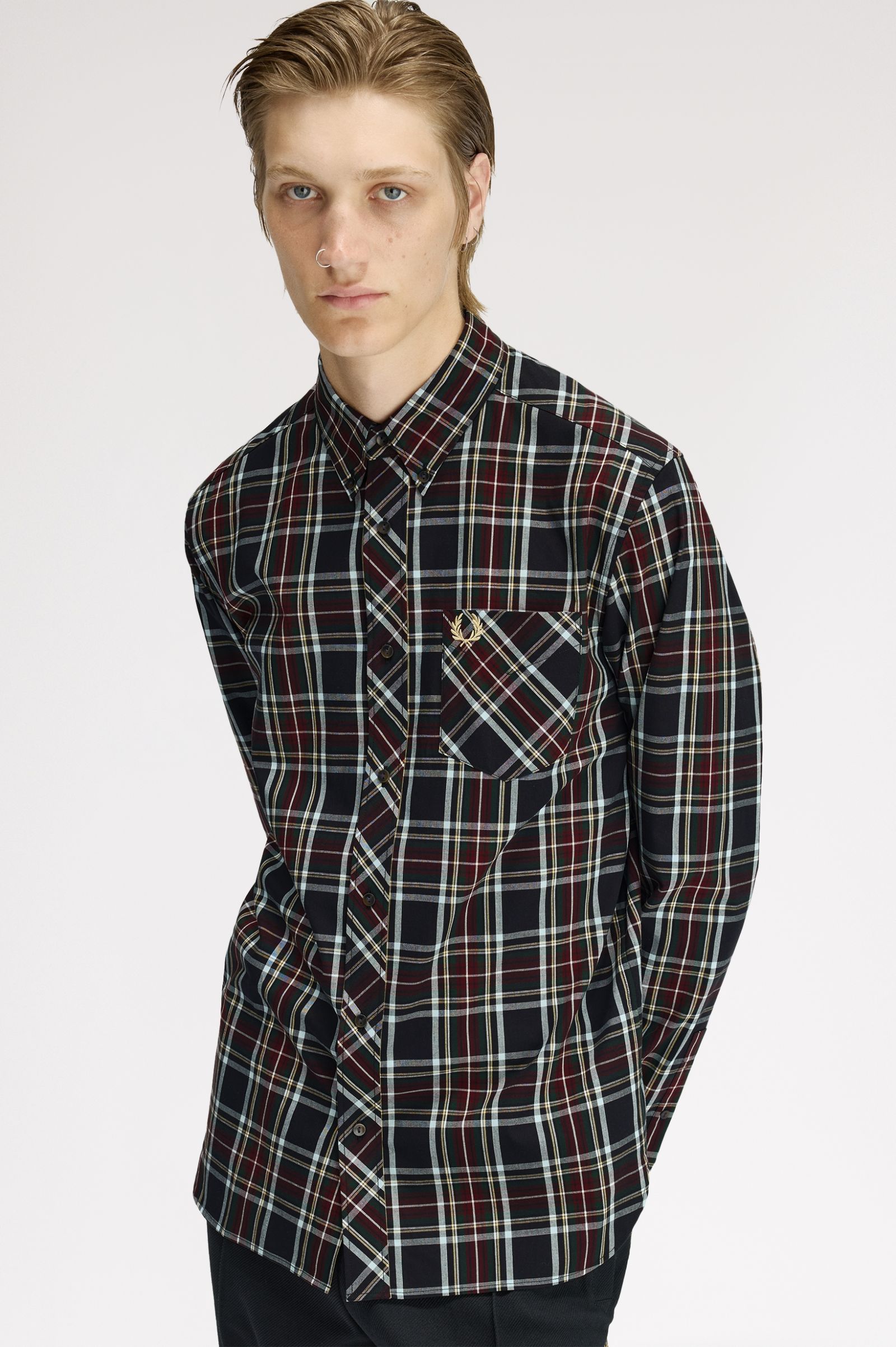Fred Perry Classic Tartan Shirt (Black)