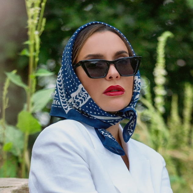 Stetson Abstract Geometric Bandana (Dark Blue)