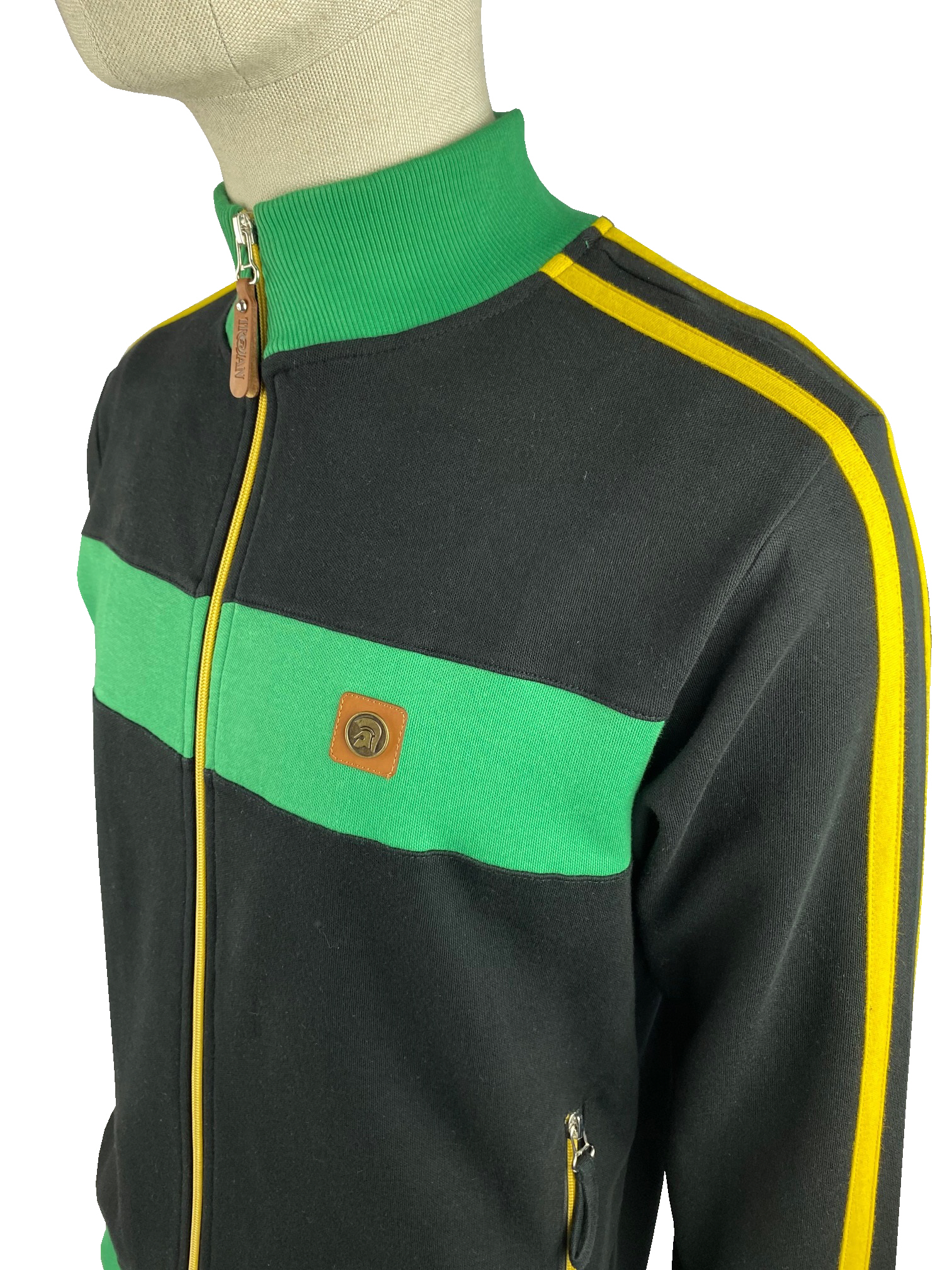 Trojan Twin Stripe Panel Track Top TC/1012 Jamaica