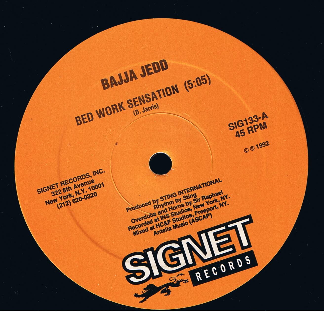 Bajja Jedd - Bed Work Sensation / Version (12")