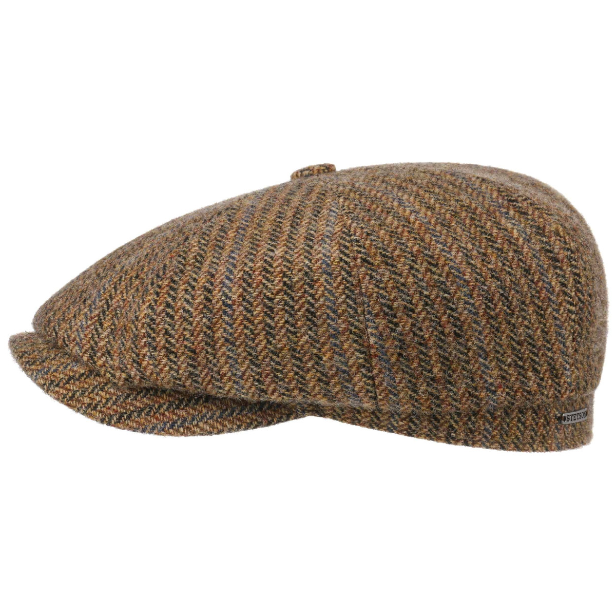 Stetson Hatteras Herringbone Wool Flatcap beige-57