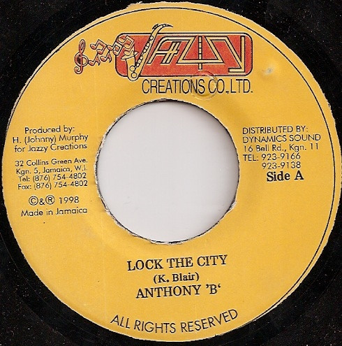 Anthony 'B' / Troy  – Lock The City / One Man Band (7")         