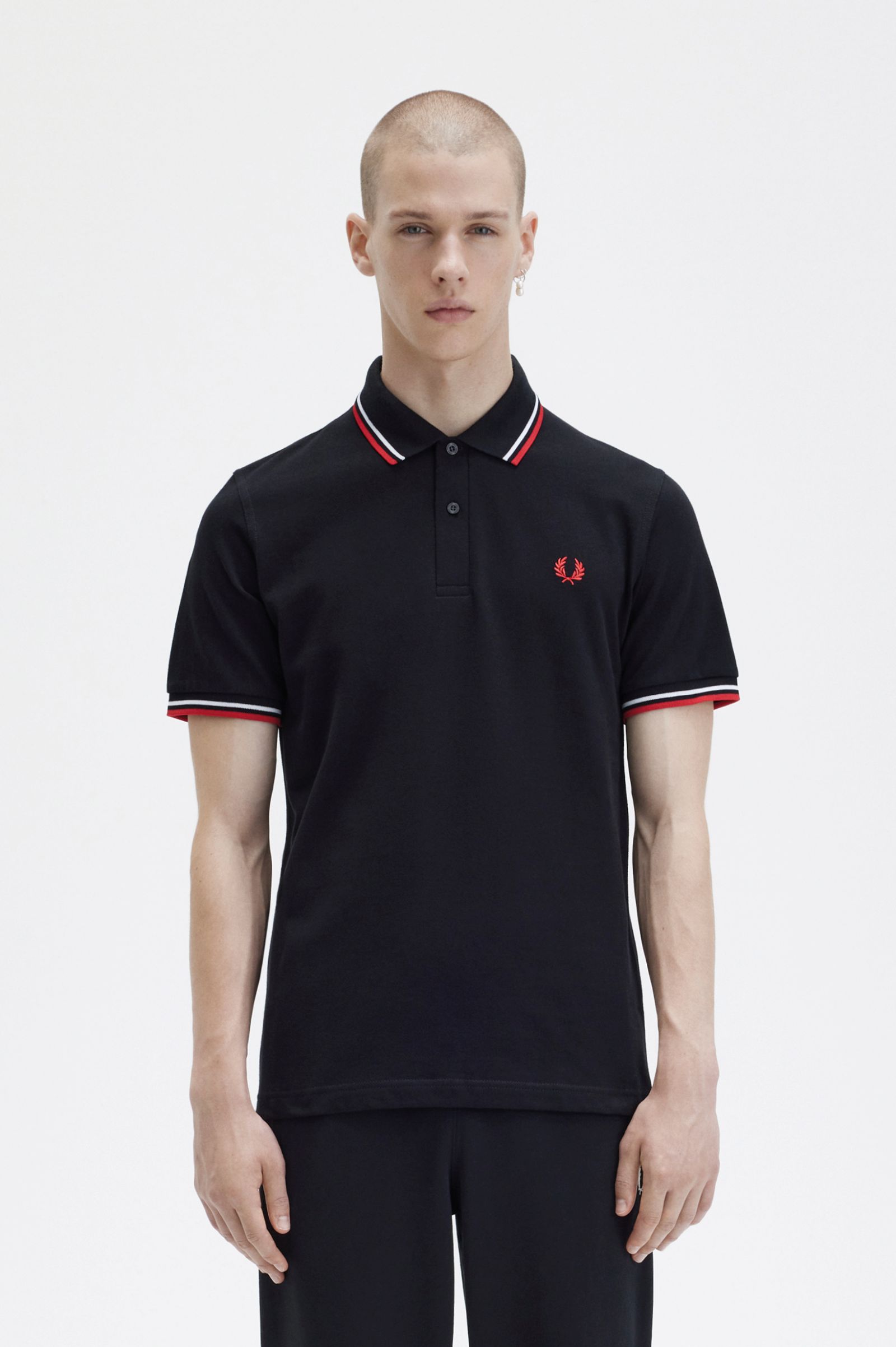 Fred Perry Made in England M12 (Black/White/Red)