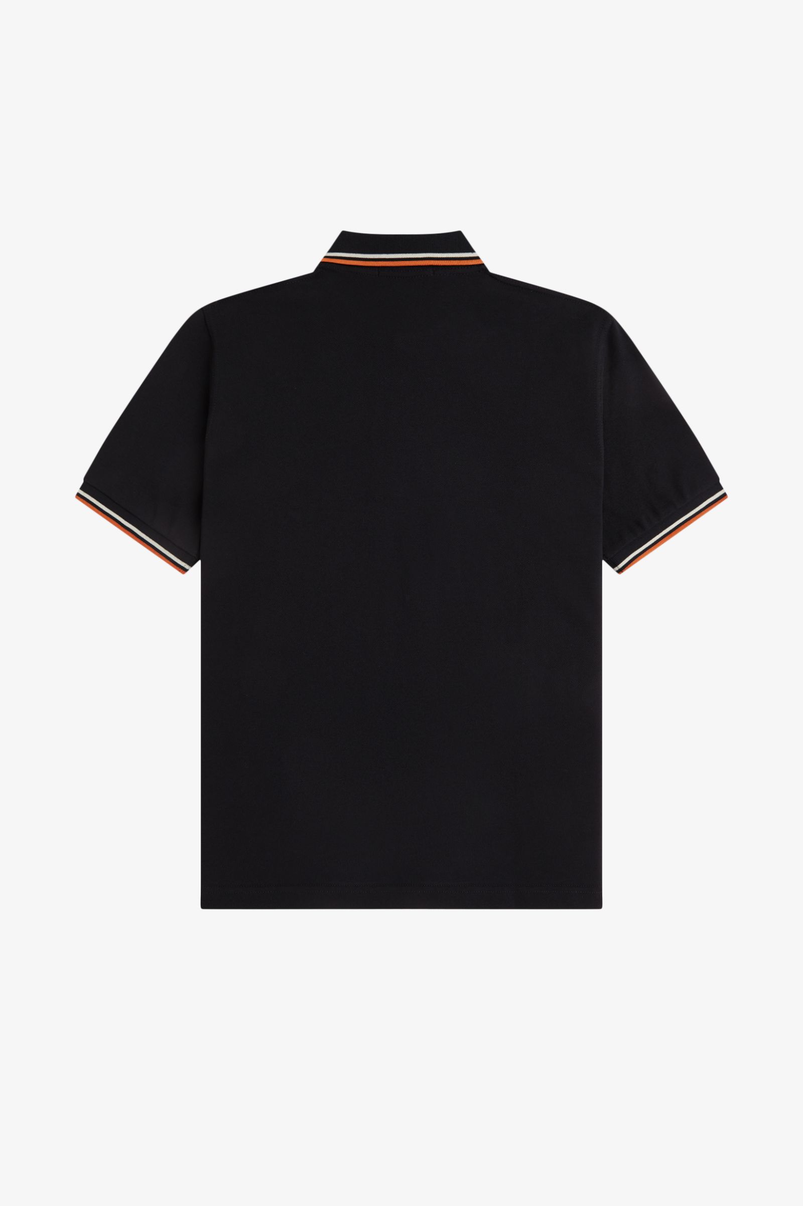 Fred Perry Made in England M12 Twin Tipped Polo Shirt (Black/Tramline White/Summer Clay)