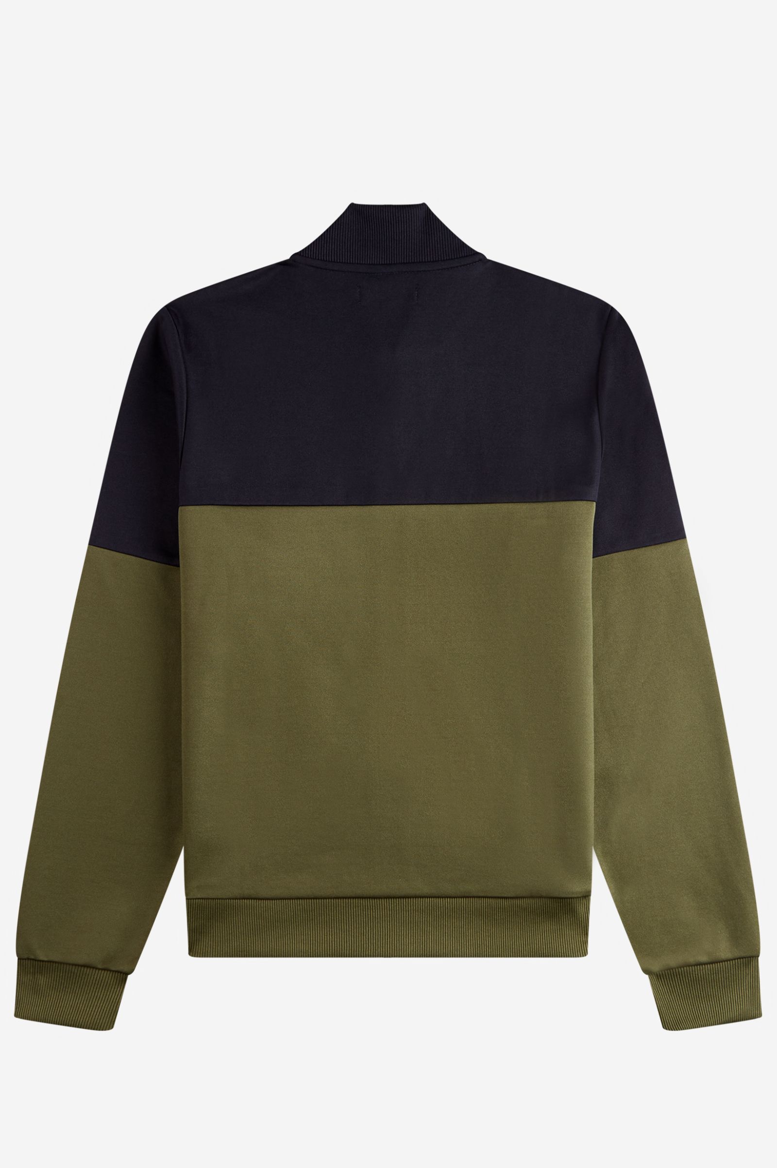 Fred Perry Colour Block Track Jacket in Military Green