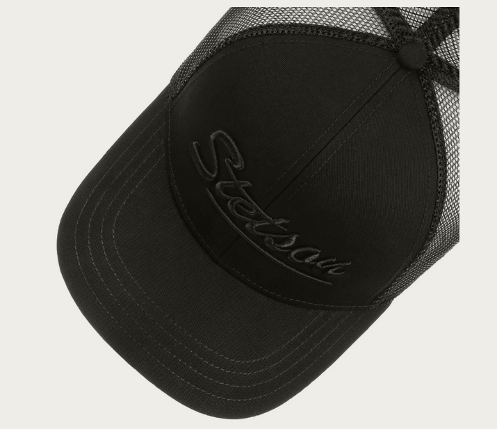 Stetson Monochrome Trucker Cap in Black