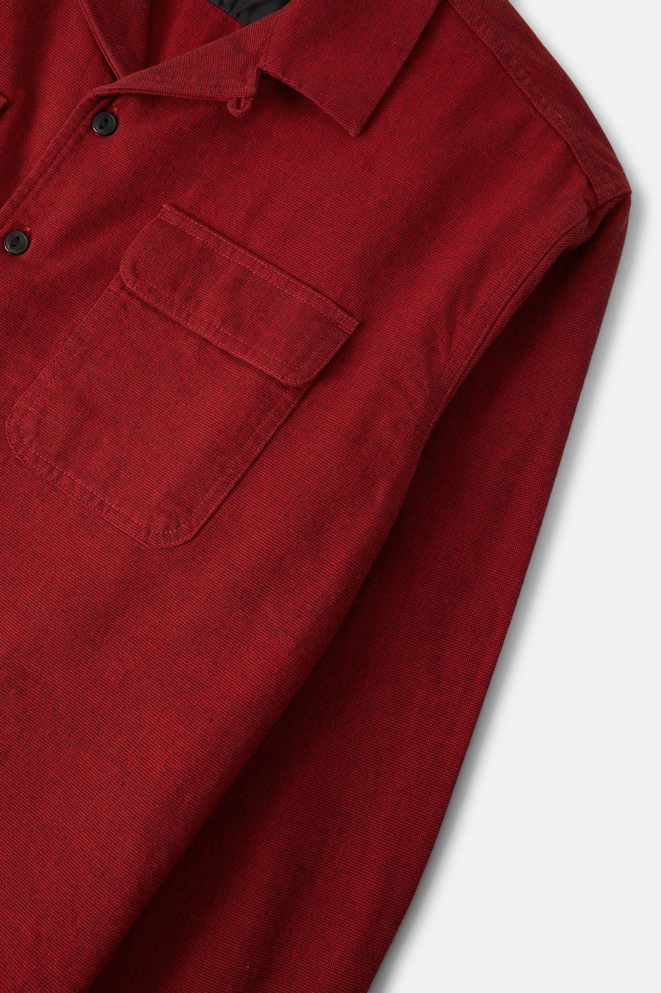 Brixton Century Overshirt (Red/Black Micro)
