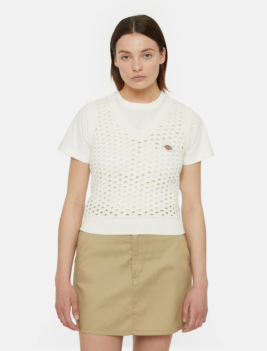 Dickies Ingalls Knitted Vest (White)