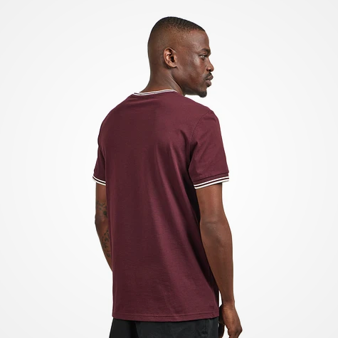 Fred Perry Twin Tipped T-Shirt (Oxblood/Ecru)