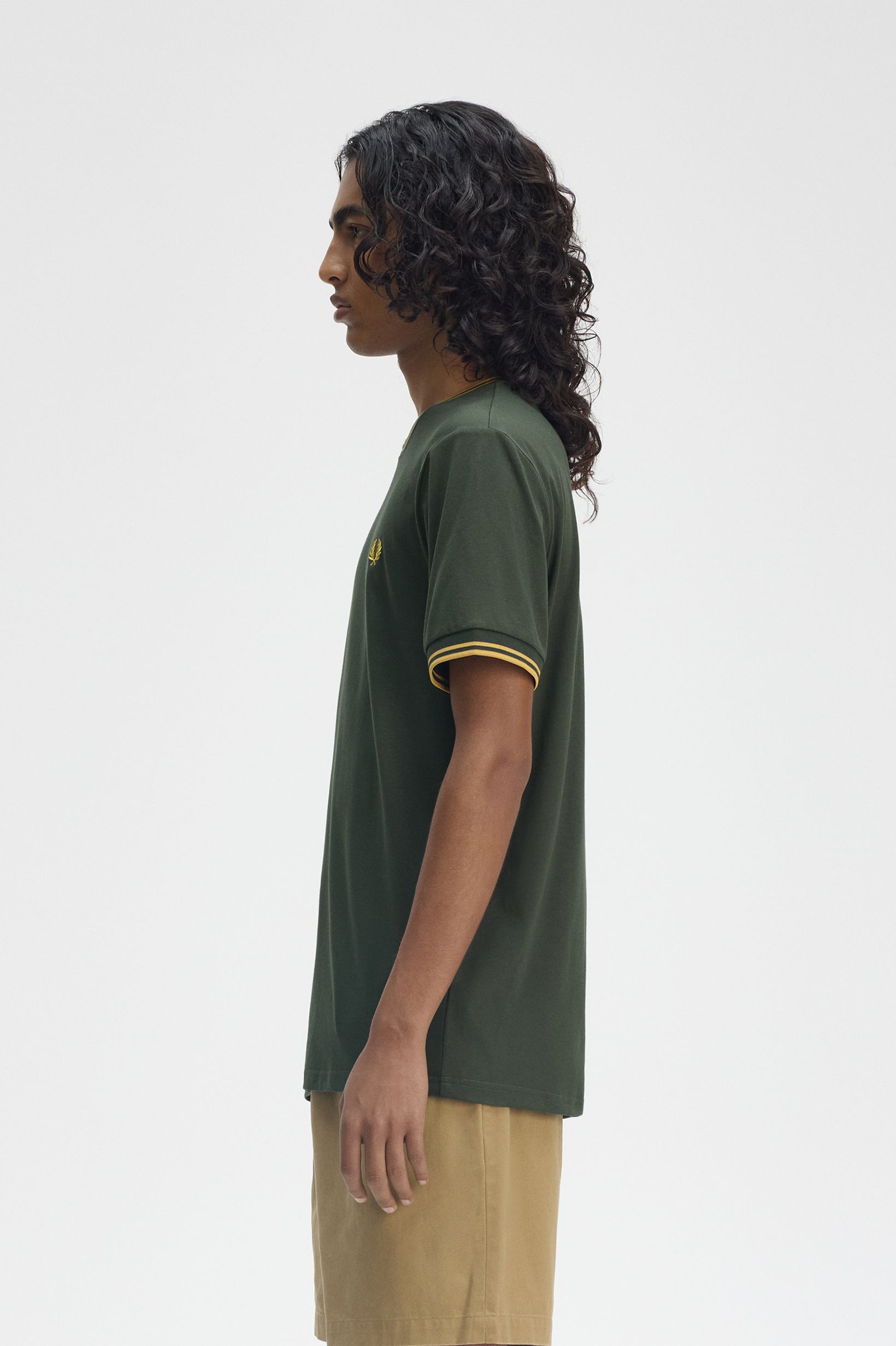 Fred Perry Twin Tipped T-Shirt (Courtgreen/Honeycomb)