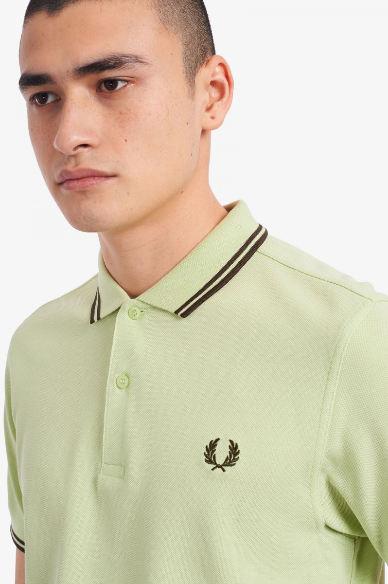 Fred Perry Twin Tipped Polo Shirt Willow M3600-XL