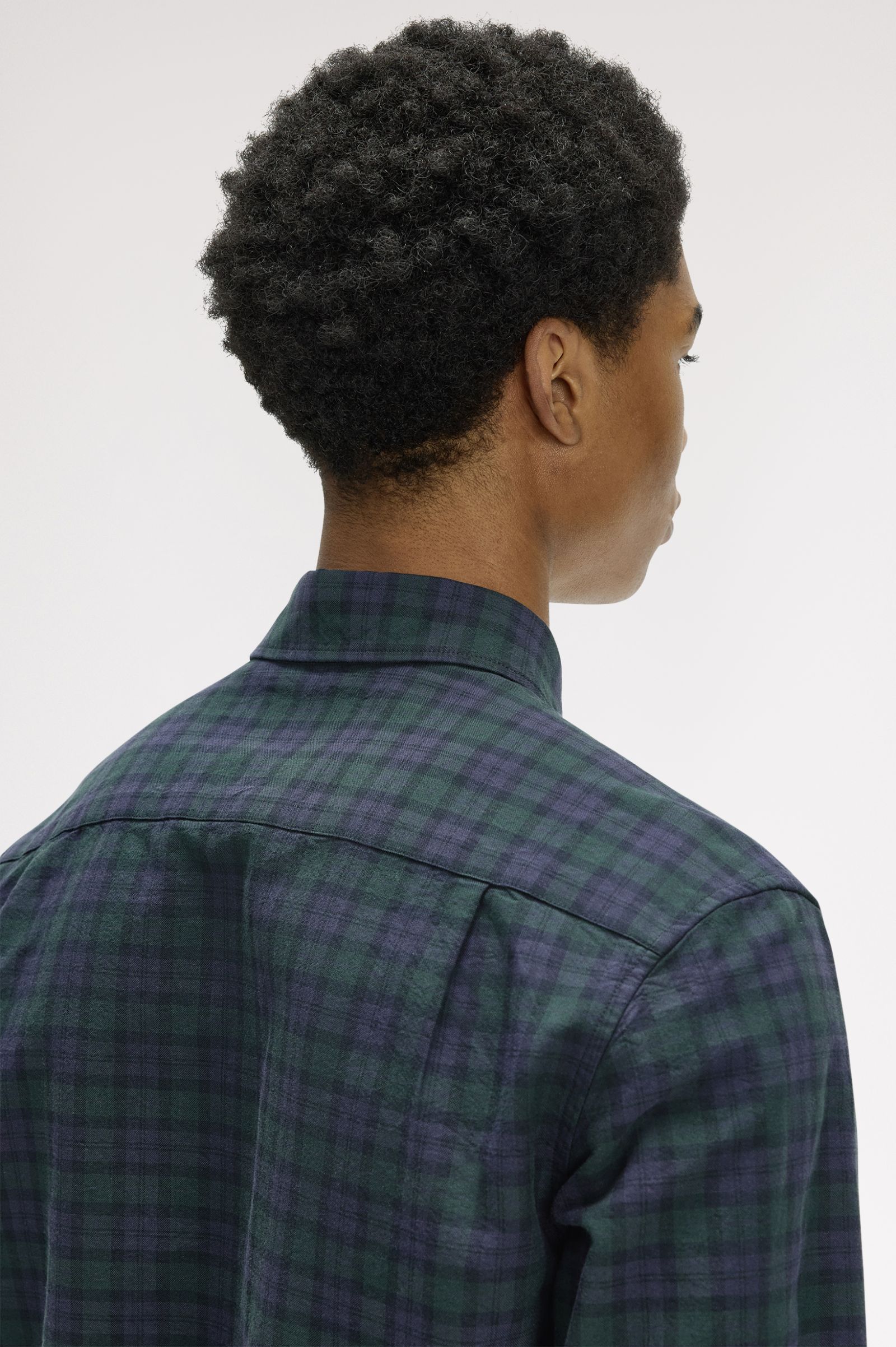 Fred Perry Blackwatch Tartan Oxford Shirt (Blackwatch Tartan)