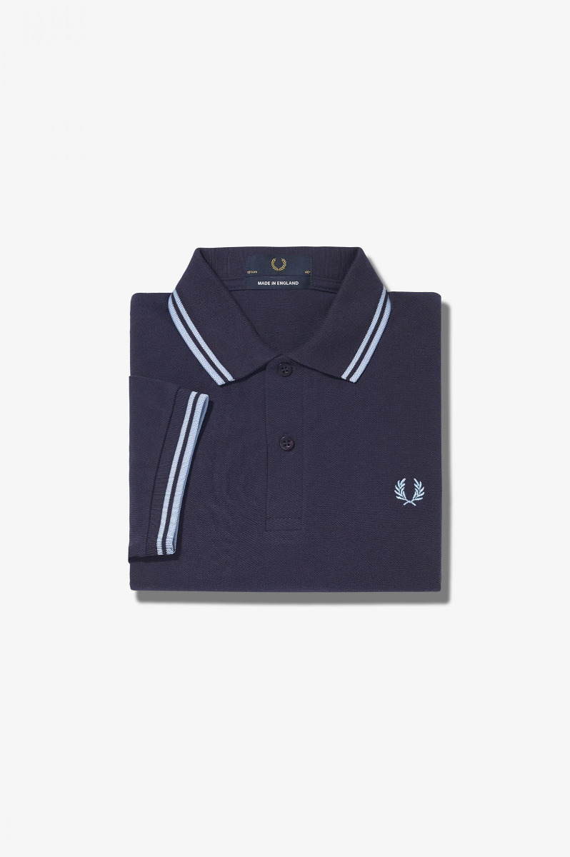 Fred Perry Twin Tipped Polo Shirt Made in England (Navy)