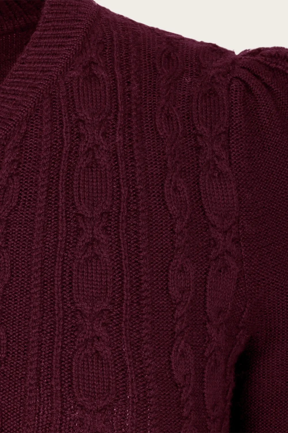 Emmy Design The Ice Skater Cardigan (Black Cherry Wool)