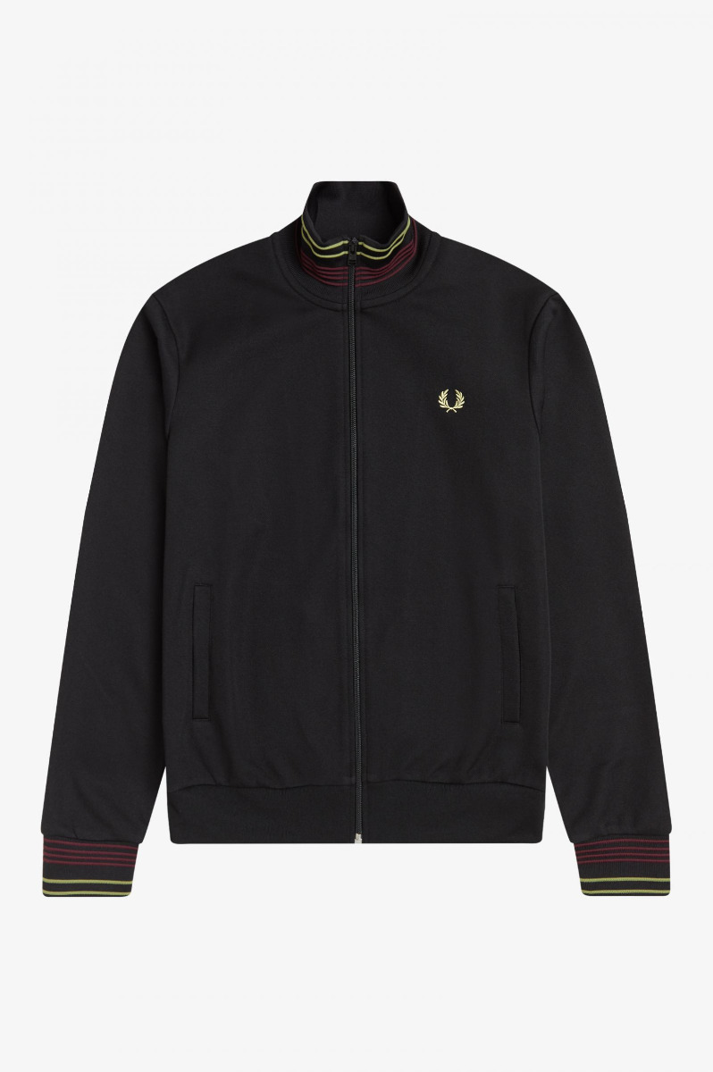 Fred Perry Lightweight Pique Track Jacket Black-L