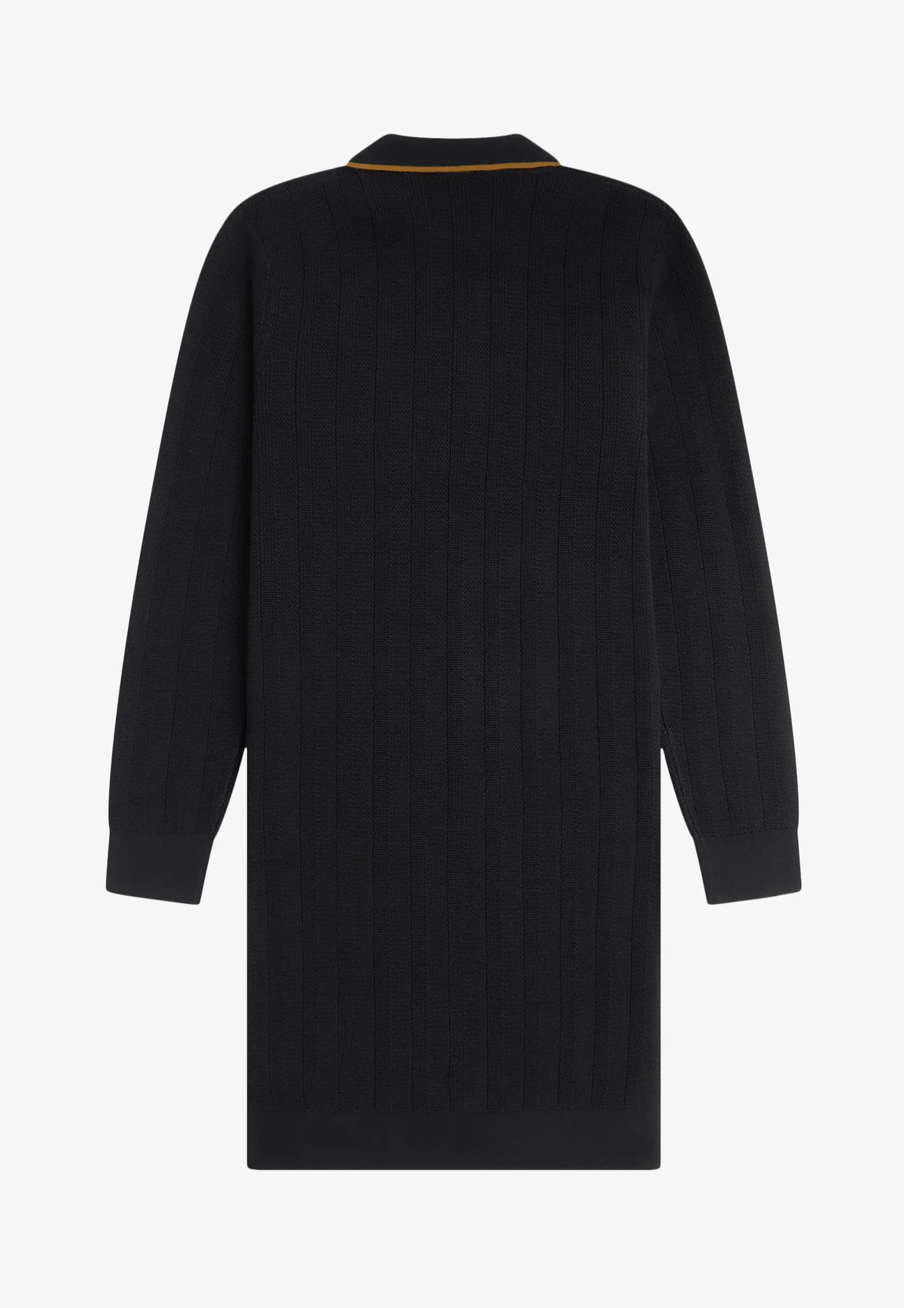 Fred Perry Textured Knitted Shirt Dress (Black)