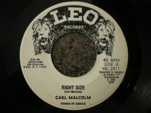 Carl Malcolm - Right Size (7")