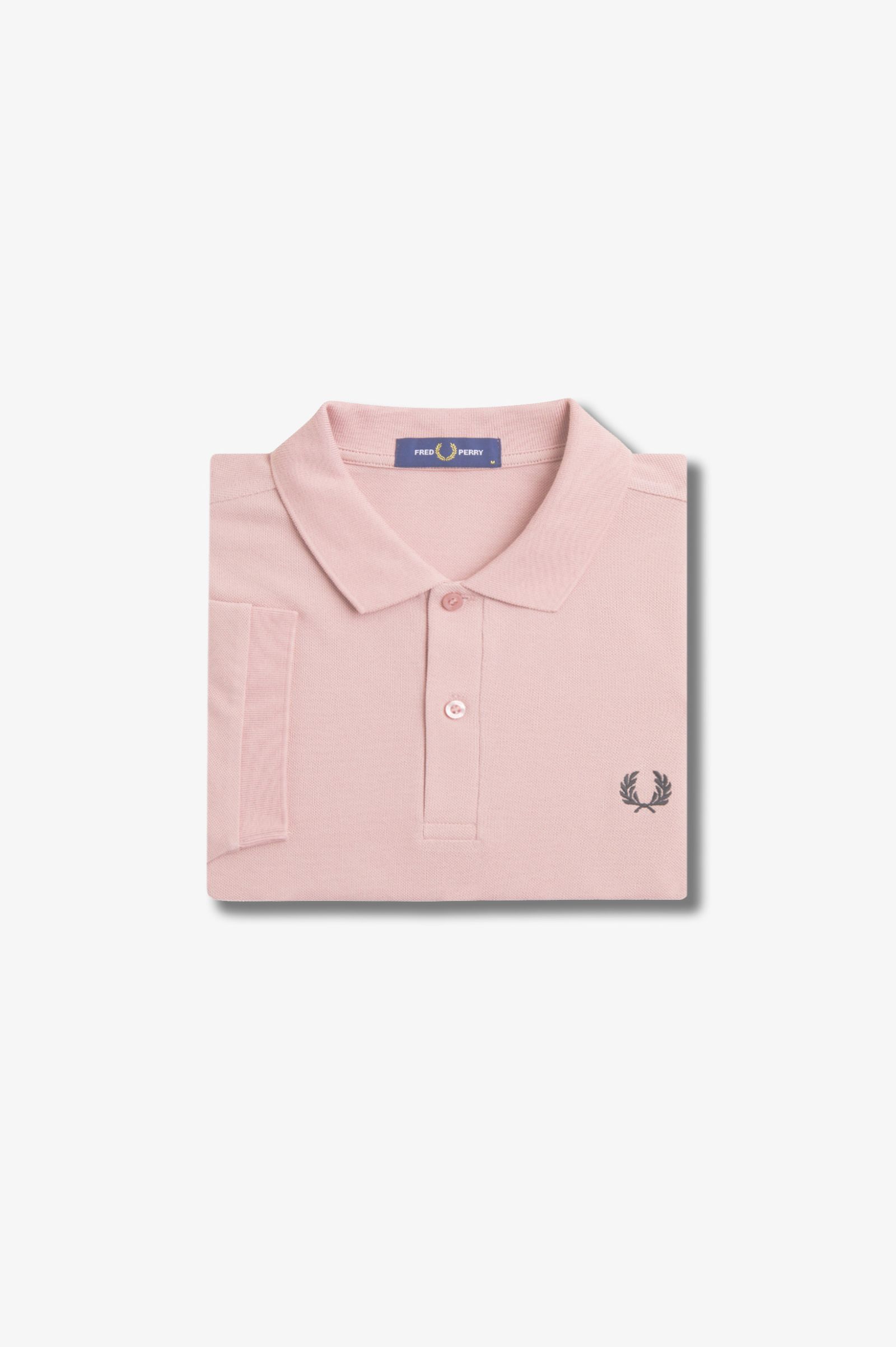 Fred Perry Plain Shirt M6000 in Dusty Rose Pink / Black