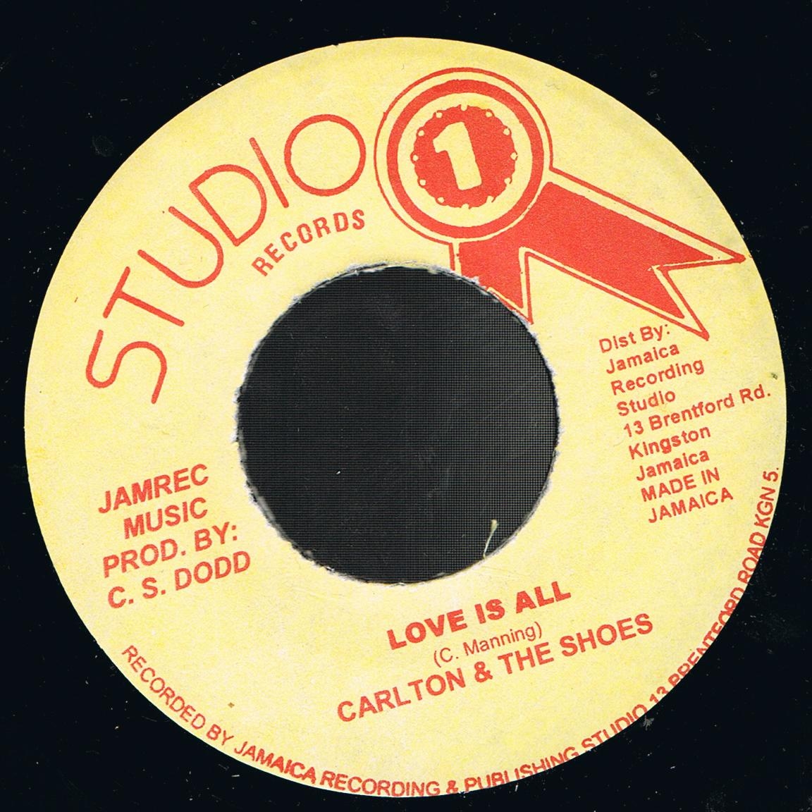 Carlton & The Shoes - Love is All / Sound Dimension - Love Version (Original Stamper 7")