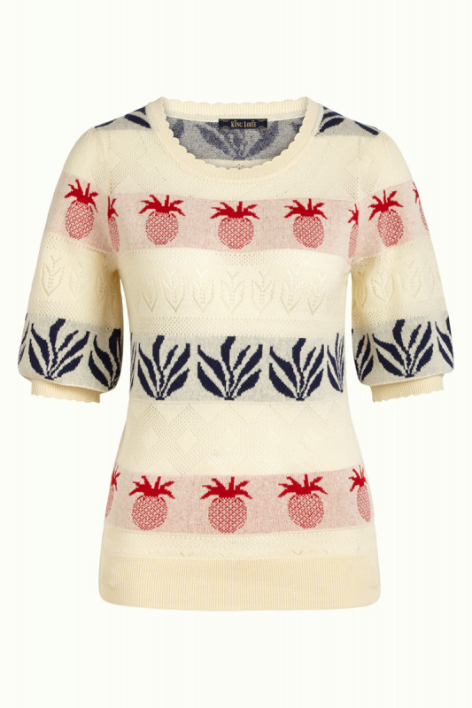 King Louie Agnes Top Pineapple Ivory-L