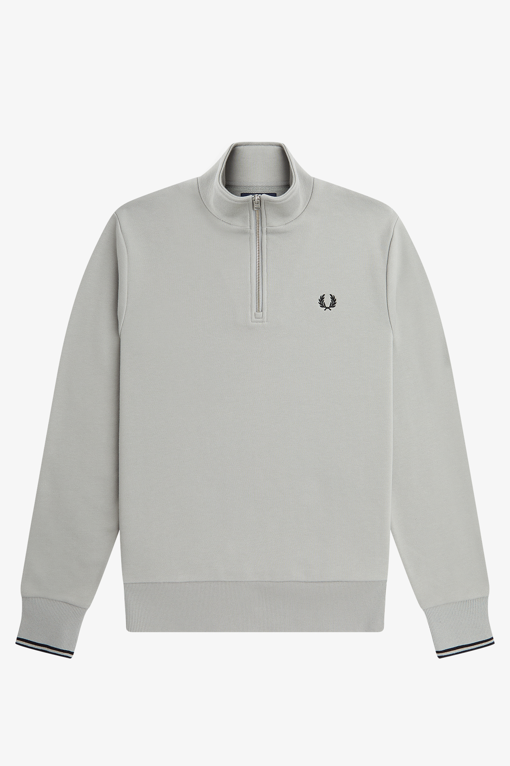 Fred Perry Sweatshirt mit halblangem Reißverschluss Limestone