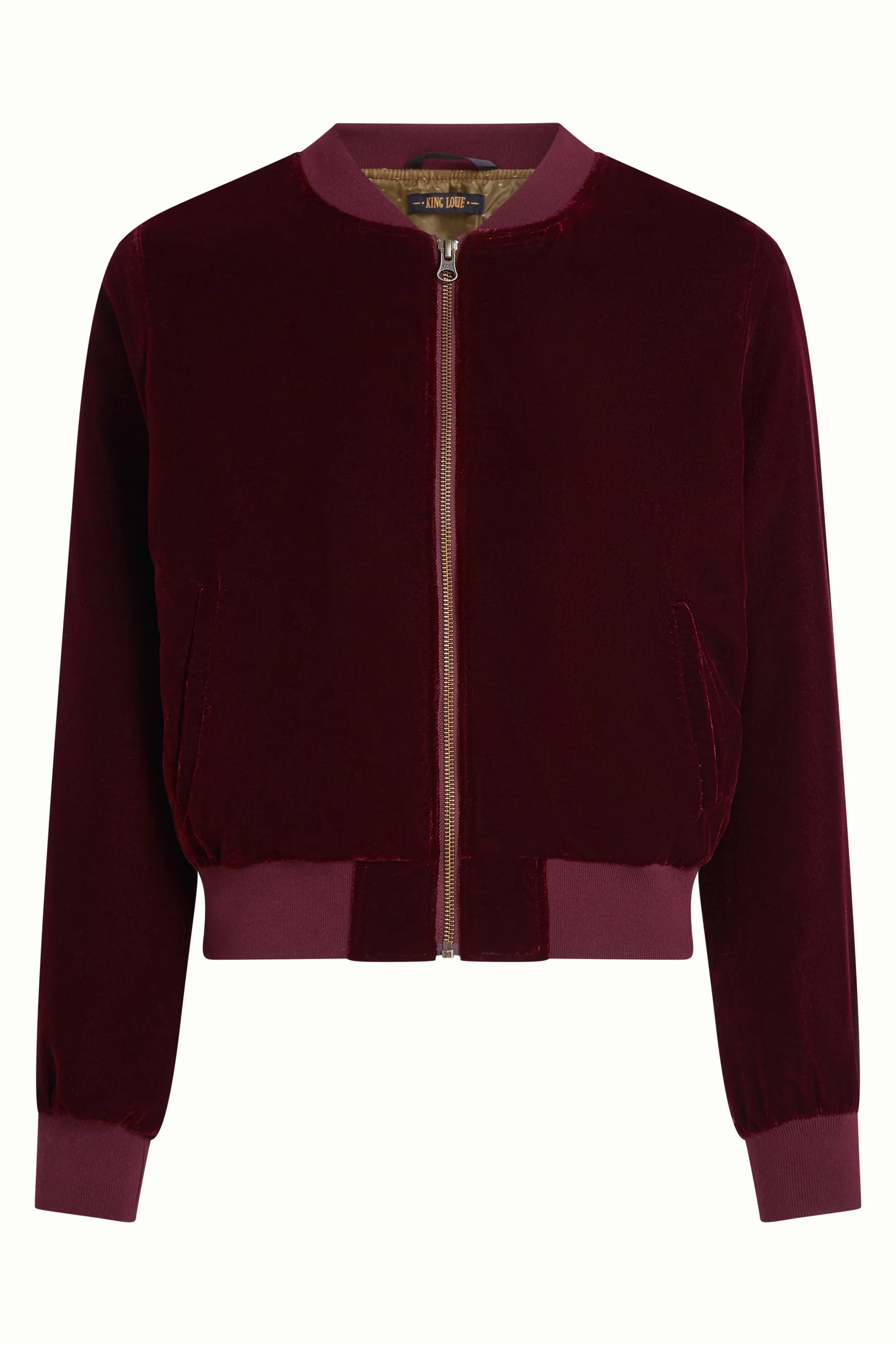 King Louie Bessie Jacket Gamine Velvet (Bordeaux Red)