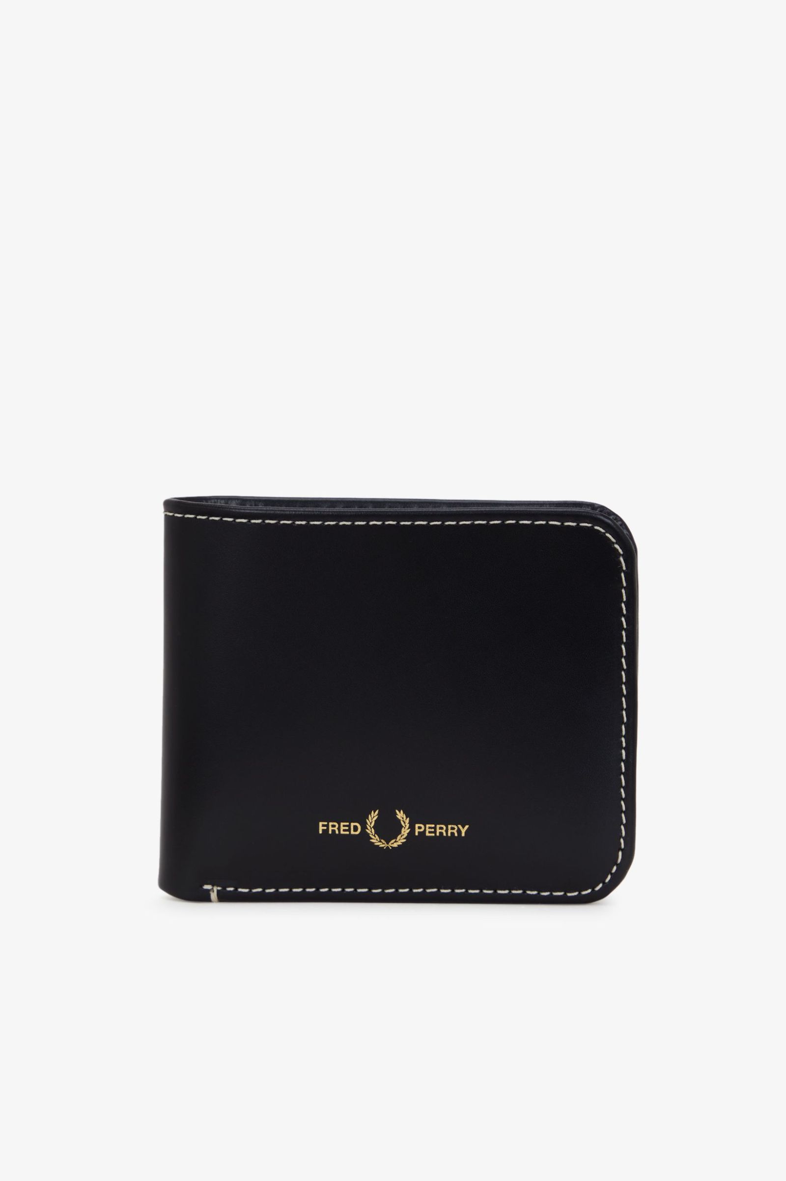 Fred Perry Billfold Wallet box calf leather in black