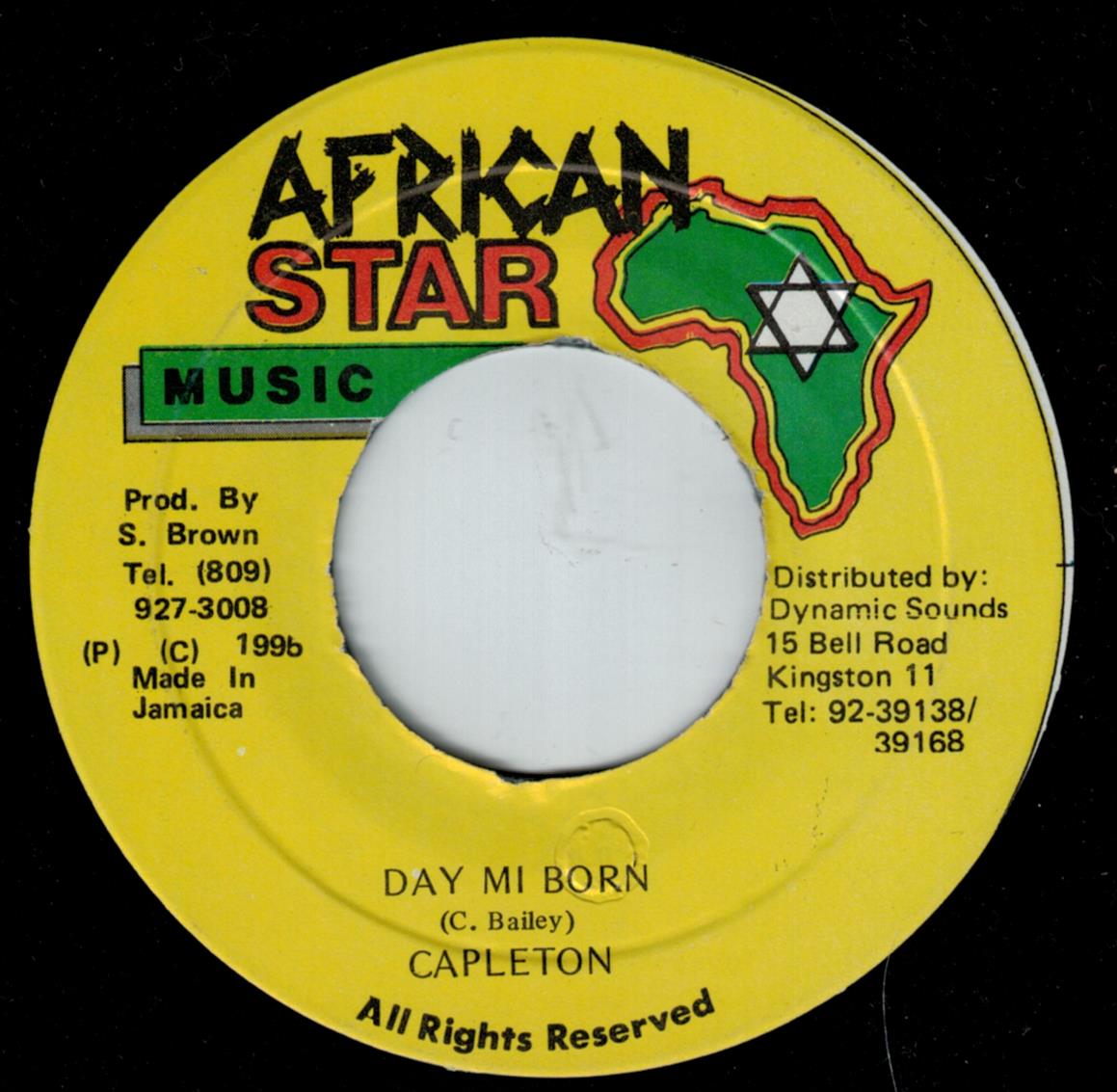 Capleton - Day Mi Born / Version (7")