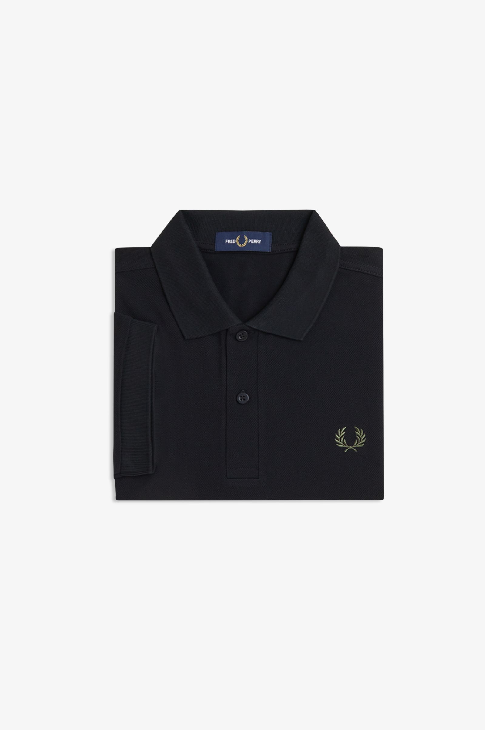 Fred Perry M6000 Polo Shirt (Black/Laurel Wreath Green)